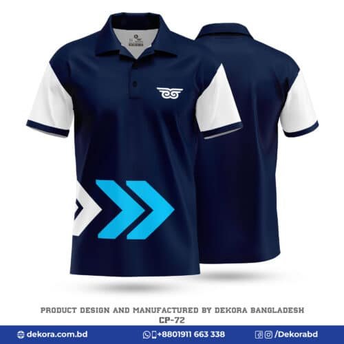 Buy Premium Quality Corporate Navy Blue Polo Shirt Mens-CP-72 online at Dekora BD – Best price, fast delivery.