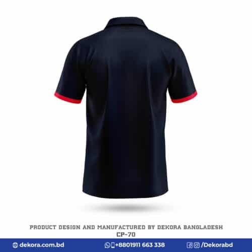 Buy Customized Corporate Polo Navy Blue Solid Shirt-CP-70 online at Dekora BD – Best price, fast delivery.