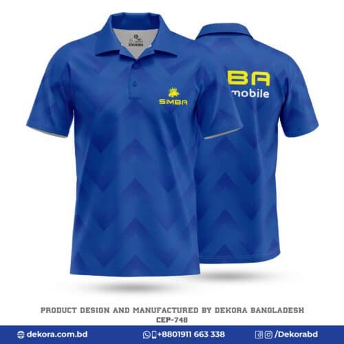 Buy Best Quality Polo Blue Campaign Tshirt with Logo-748 online at Dekora BD – Best price, fast delivery.