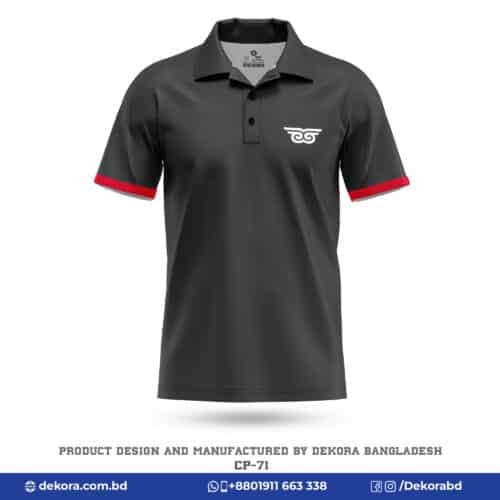 Buy Premium Quality Corporate Ash Polo Shirt with Logo-CP-71 online at Dekora BD – Best price, fast delivery.
